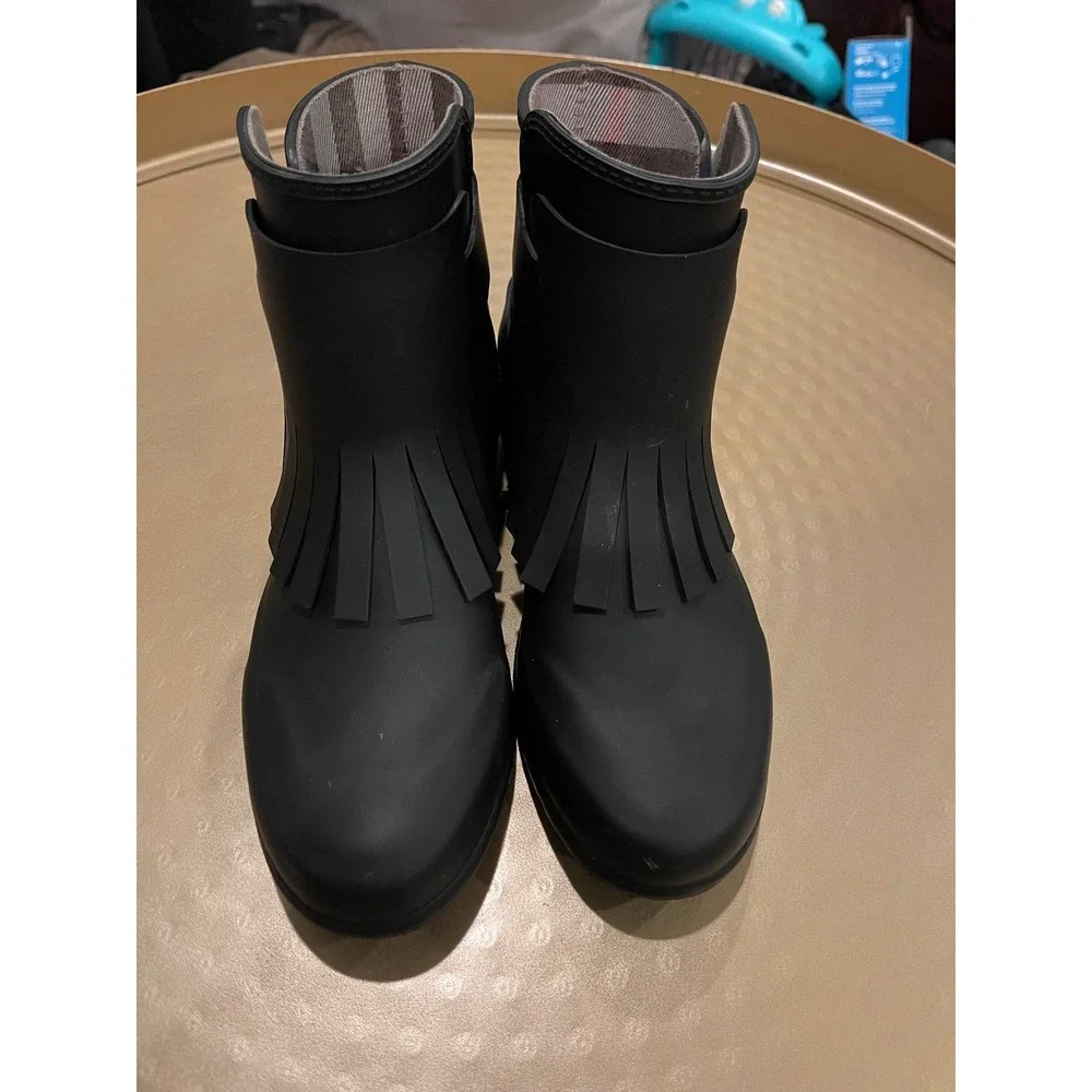 Rare Burberry Fritton Kiltie Rain Boot‎ Wmns Sz 37 EU Sz 6.5